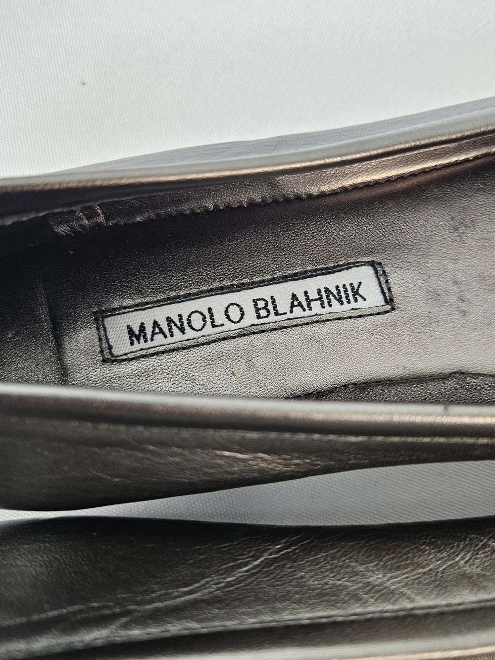Manolo Blahnik Leather Ballet Flats MISMATCHED SIZE